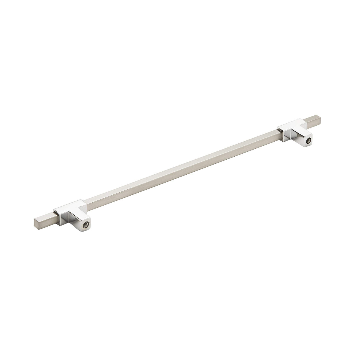 Amerock Cabinet Pull Polished Chrome/Satin Nickel 10-1/16 inch (256 mm) Center to Center Urbanite 1 Pack Drawer Pull Drawer Handle Cabinet Hardware