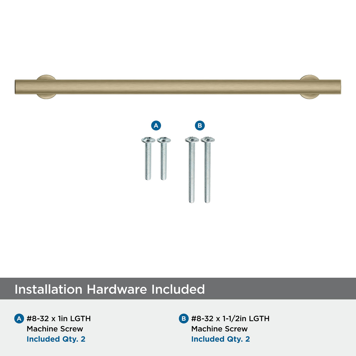 Amerock BP37109BBZ Everett 10-1/16 in (256 mm) Center-to-Center Golden Champagne Cabinet Pull Kitchen Cabinet Hardware Furniture Hardware Bathroom Drawer Handle