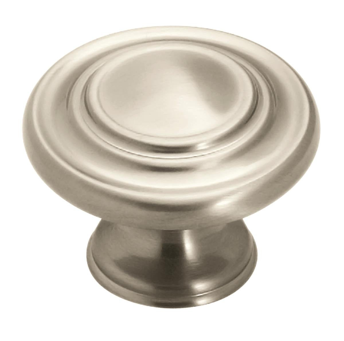 Amerock Cabinet Knob Satin Nickel 1-5/16 inch (33 mm) Diameter Inspirations 1 Pack Drawer Knob Cabinet Hardware