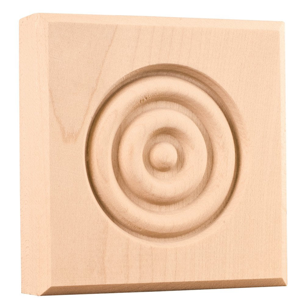 Hardware Resources ROS4MP 4" W x 1" D x 4" H Hard Maple Beveled Edge Rosette