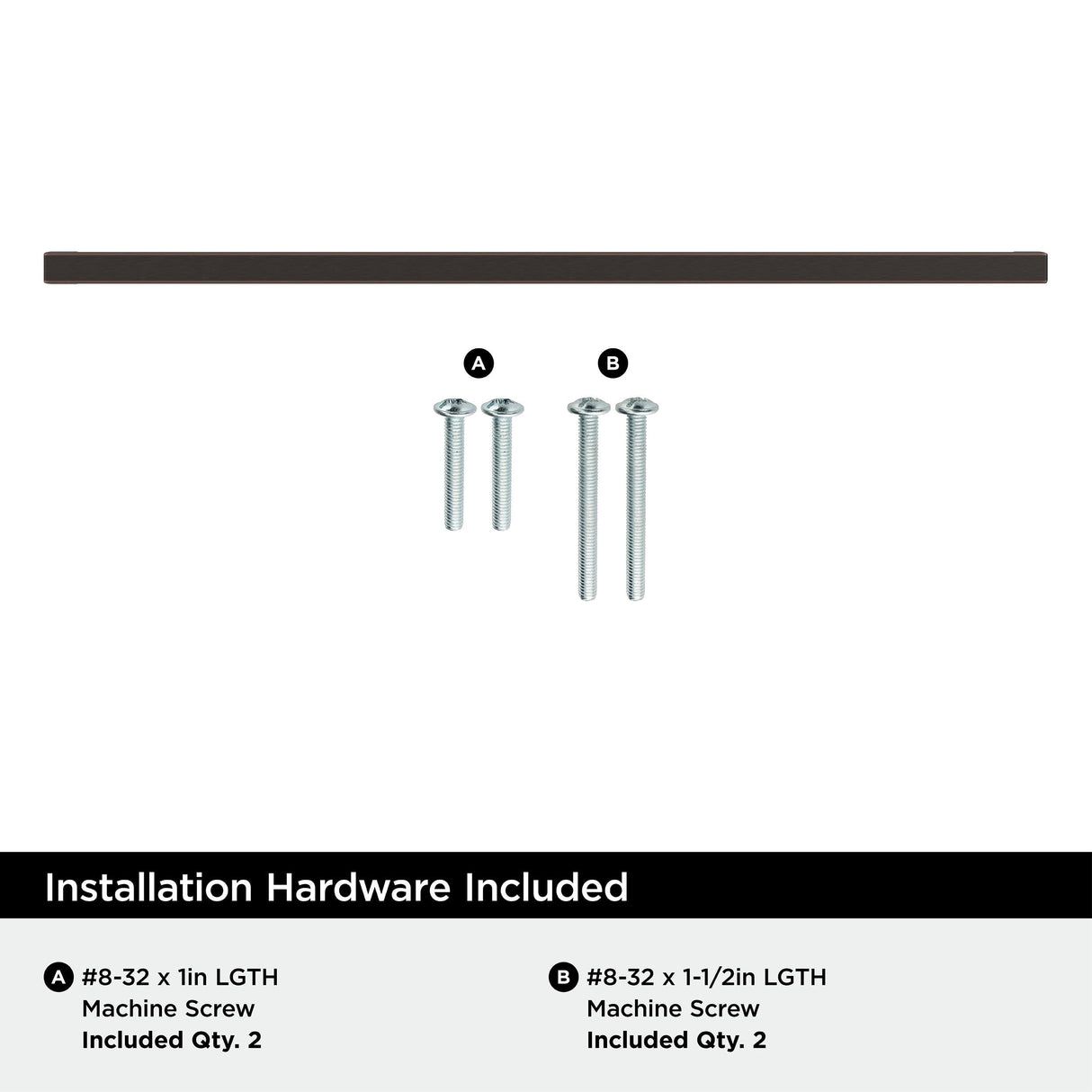 Amerock BP36911ORB Oil-Rubbed Bronze Cabinet Pull 12-5/8 inch (320mm) Center-to-Center Cabinet Hardware Monument Furniture Hardware Drawer Pull