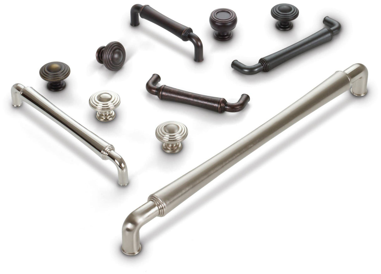Jeffrey Alexander 537-160DMAC 160 mm Center-to-Center Distressed Oil Rubbed Bronze Barrel Bremen 2 Cabinet Pull