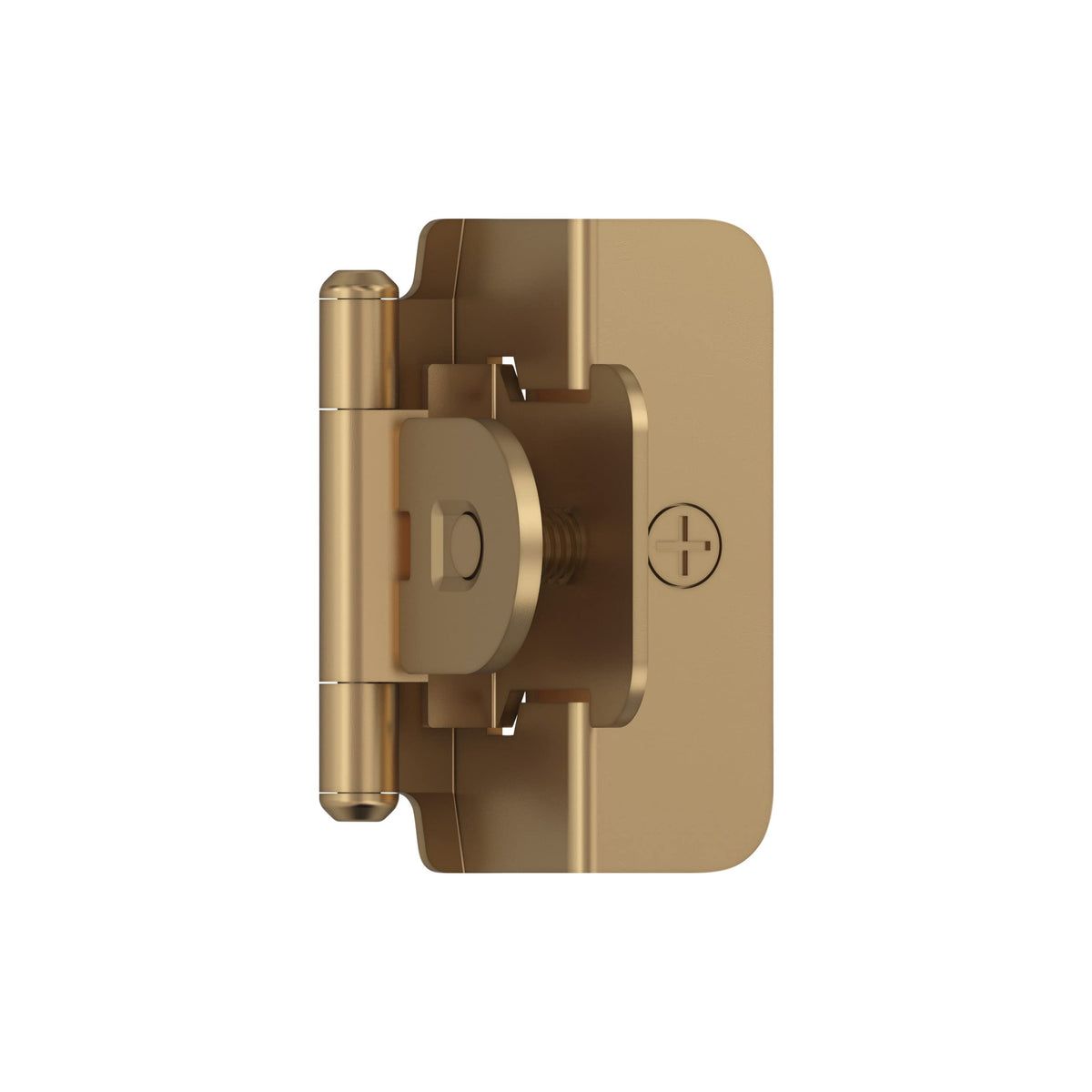 Amerock BPR8704CZ Cabinet Hinge 1/2 in (13 mm) Overlay Double Demountable Champagne Bronze Kitchen Cabinet Door Hinge 1 Pair/2 Pack Functional Hardware