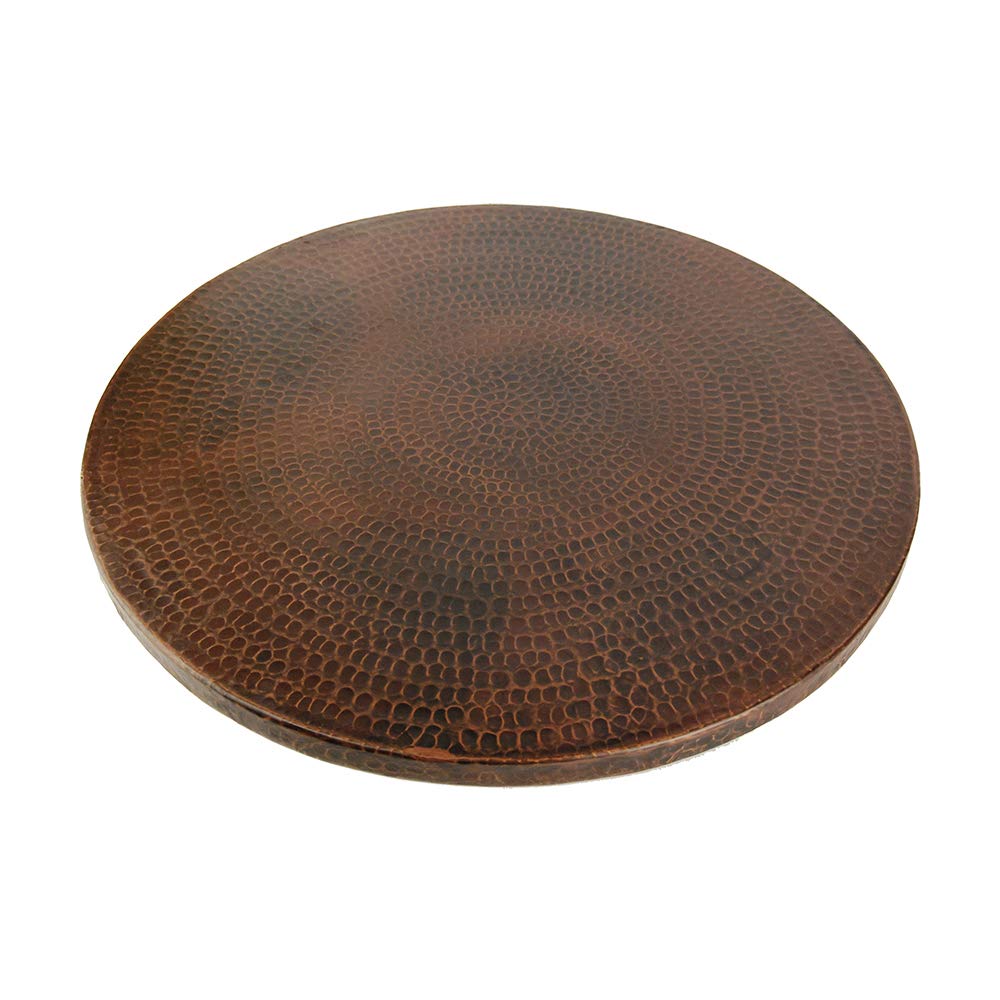 Premier Copper Products LS20DB 20-Inch Hand Hammered Copper Lazy Susan, Oil Rubbed Bronze
