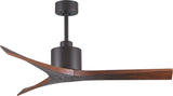 Matthews Fan MW-TB-WA-52 Mollywood 6-speed contemporary ceiling fan in Textured Bronze finish with 52” solid walnut tone blades