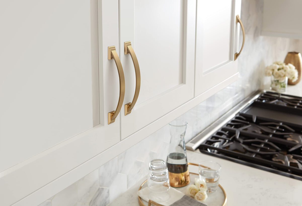 Amerock Cabinet Pull Champagne Bronze 5-1/16 in (128 mm) Center-to-Center Drawer Pull Candler Kitchen and Bath Hardware Furniture Hardware