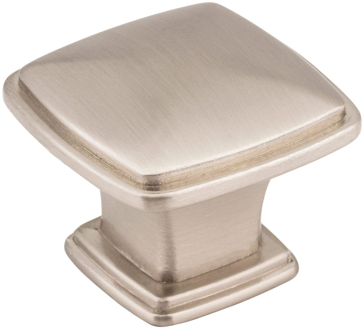 Jeffrey Alexander 1091SN 1-3/16" Overall Length Satin Nickel Square Milan 1 Cabinet Knob