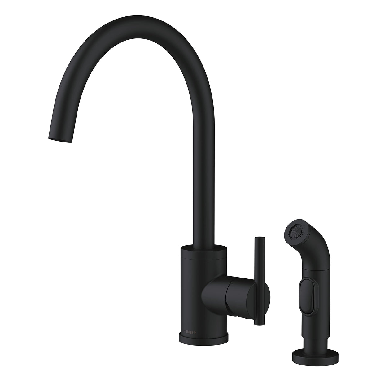 Gerber D401058BS Parma Single Handle Kitchen Faucet - Satin Black