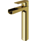 VIGO Amada 10.375 inch H Single Hole Single Handle Bathroom Faucet in Matte Gold - Vessel Sink Faucet VG03026MG