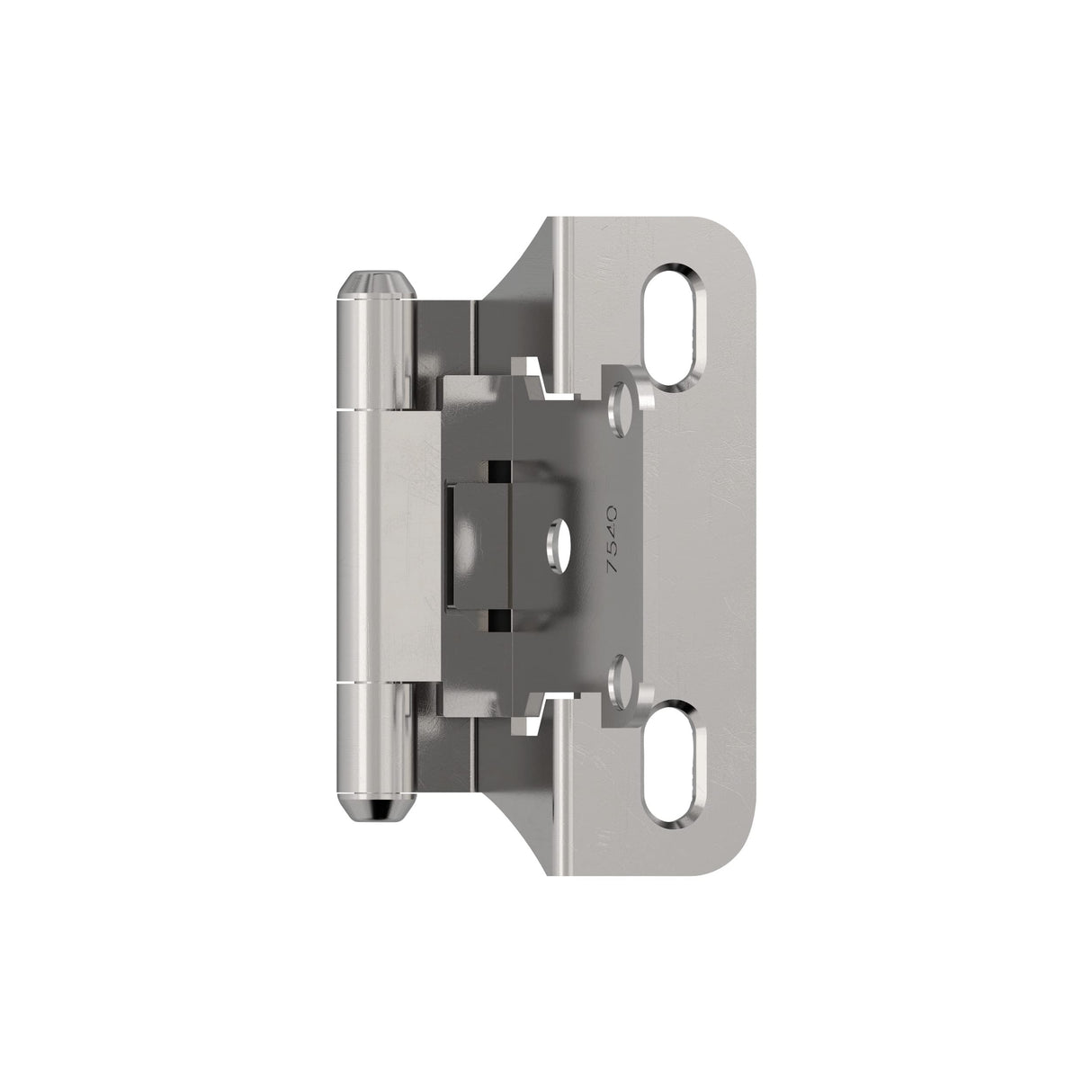 Amerock BPR756626 Cabinet Hinge 1/4 in (6 mm) Overlay Self Closing Partial Wrap Polished Chrome Kitchen Cabinet Door Hinge 1 Pair/2 Pack Functional Hardware