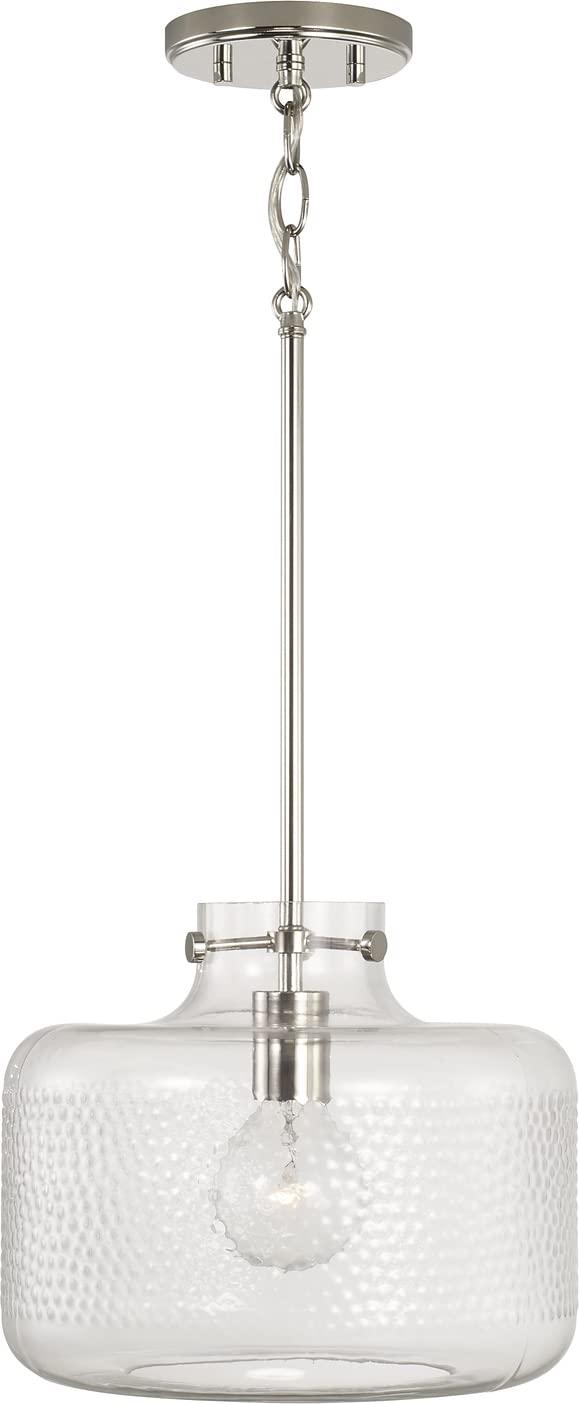 Capital Lighting 342512PN Brighton 1 Light Pendant Polished Nickel