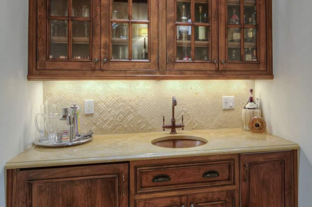 Premier Copper Products BR16DB2 16-Inch Universal Round Hammered Copper Bar Sink with 2-Inch Drain Size, Oil Rubbed Bronze