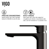 VIGO Davidson 6.75 inch H Single Handle Single Hole Bathroom Sink Faucet in Matte Black - Bathroom Sink Faucet with Deck Plate VG01043MBK1