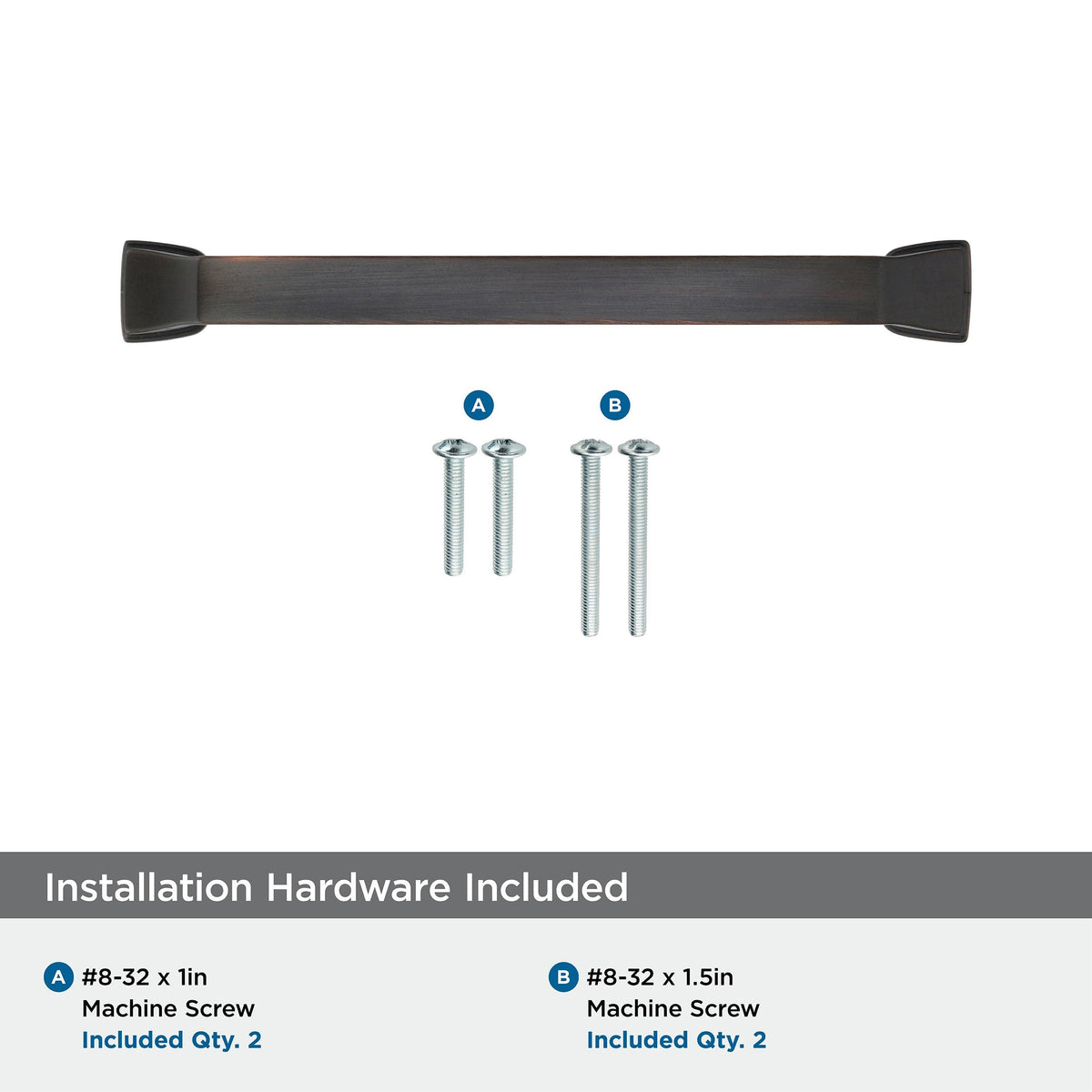 Amerock Cabinet Pull Oil Rubbed Bronze 5-1/16 inch (128 mm) Center to Center Revitalize 1 Pack Drawer Pull Drawer Handle Cabinet Hardware