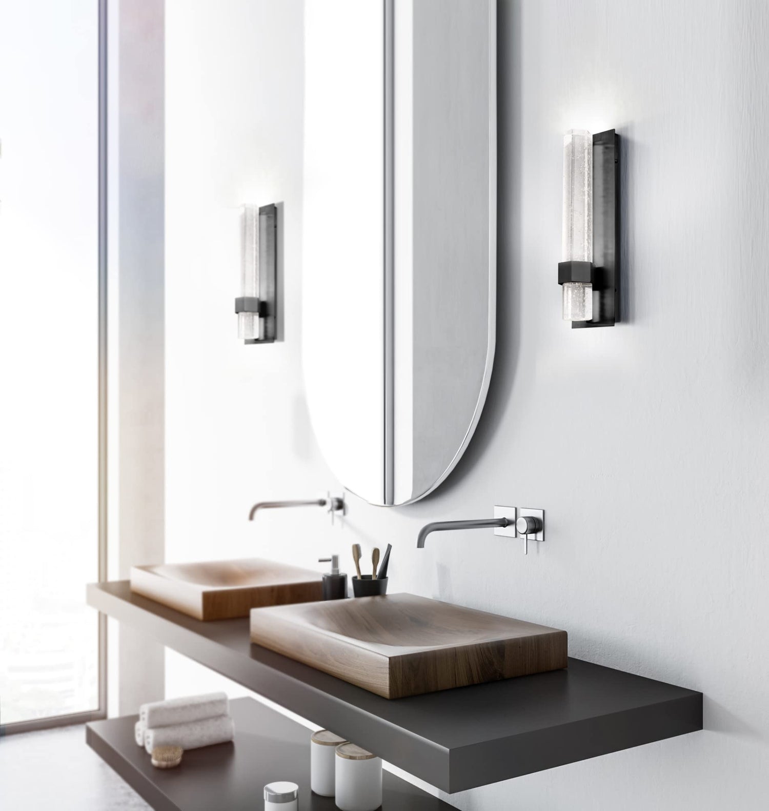 Kuzco WS54615-BN WARWICK 15" WS Brushed Nickel 120V ELV LED 3000K 90CRI 11W