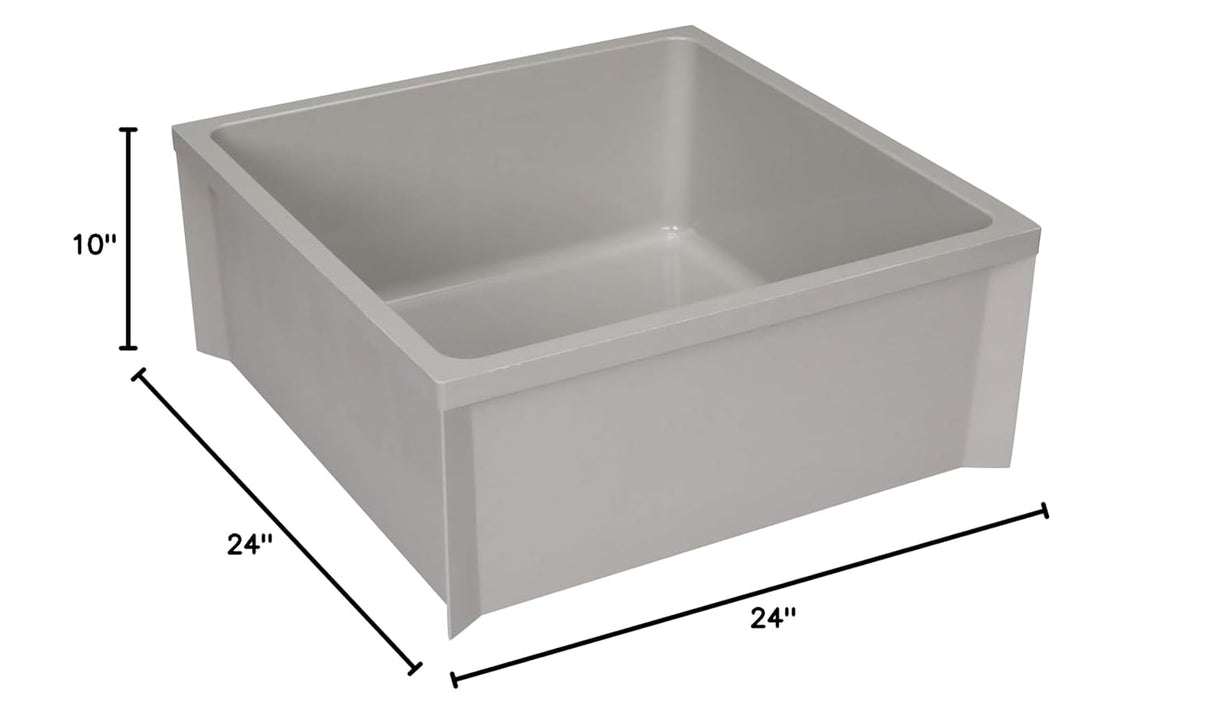 Zurn Z1996-24 Z1996 24" x 24" Mop Basin with PVC Drain Assembly