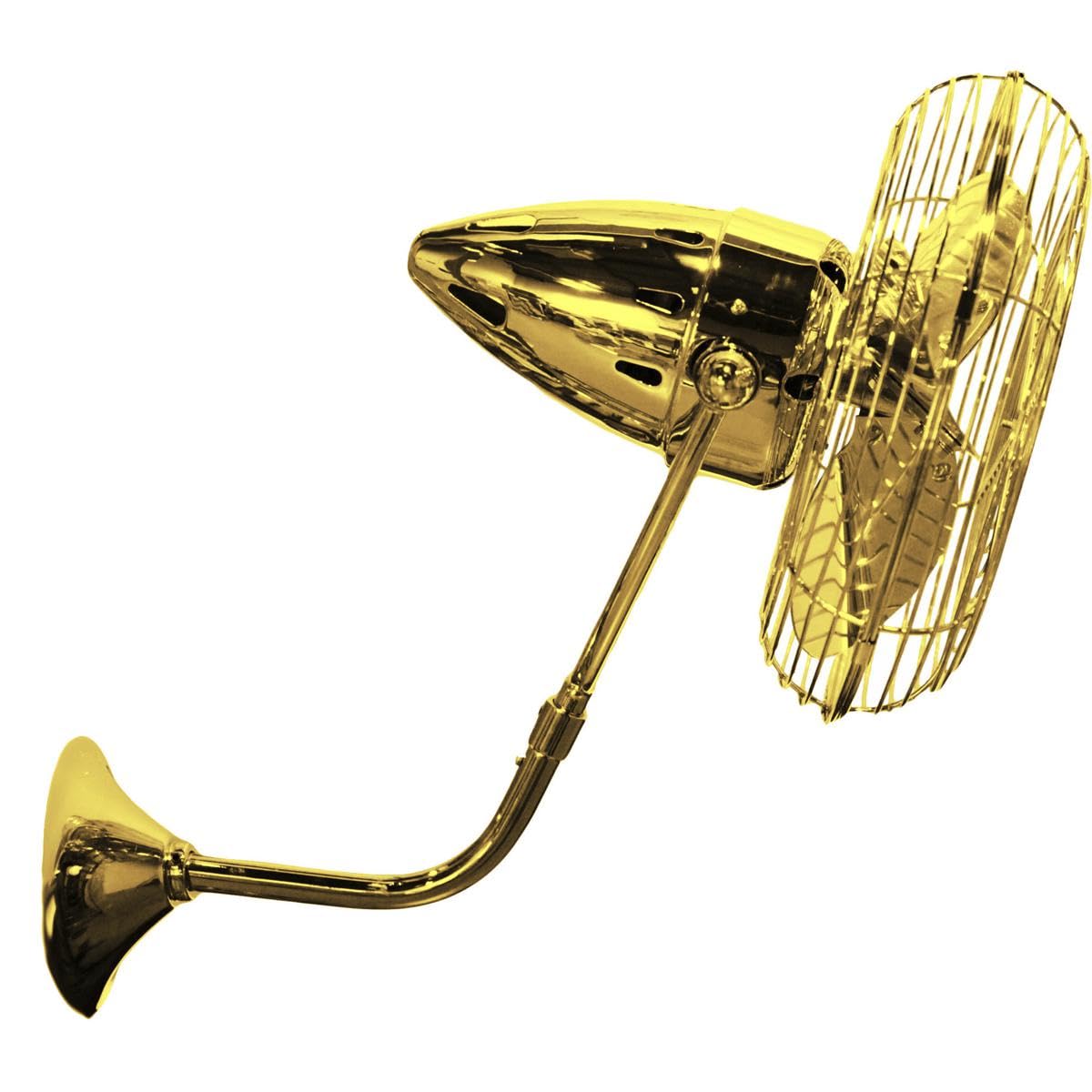 Matthews Fan BP-GOLD-MTL Bruna Parede wall fan in Ouro (Gold) finish.