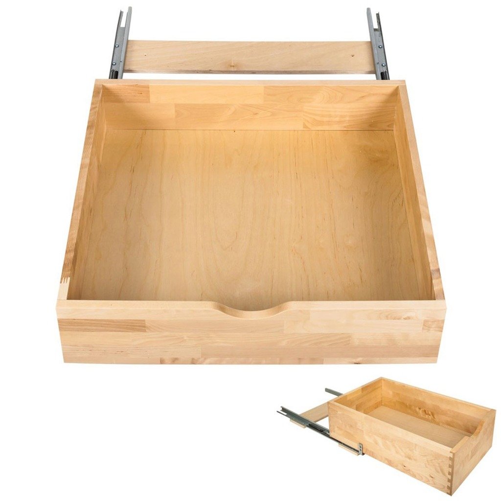 Hardware Resources RO27-WB 27" Wood Rollout Drawer