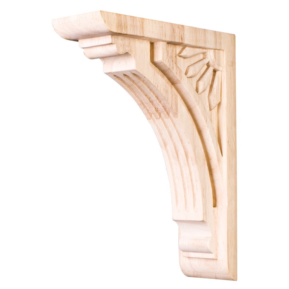 Hardware Resources COR5-2MP 2" W x 6" D x 8" H Maple Art Deco Corbel