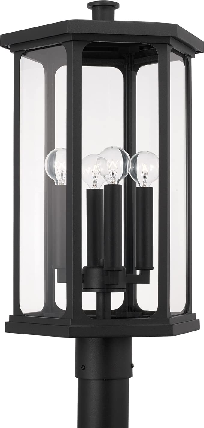 Capital Lighting 946643BK Walton 4 Light Outdoor Post Lantern Black