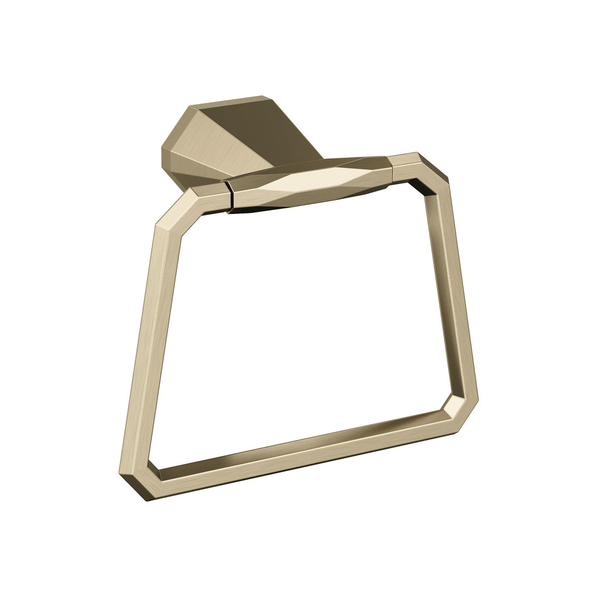 Amerock BH36042BBZ Golden Champagne Towel Ring 5-9/16 in (141 mm) Length Towel Holder St. Vincent Hand Towel Holder for Bathroom Wall Small Kitchen Towel Holder Bath Accessories