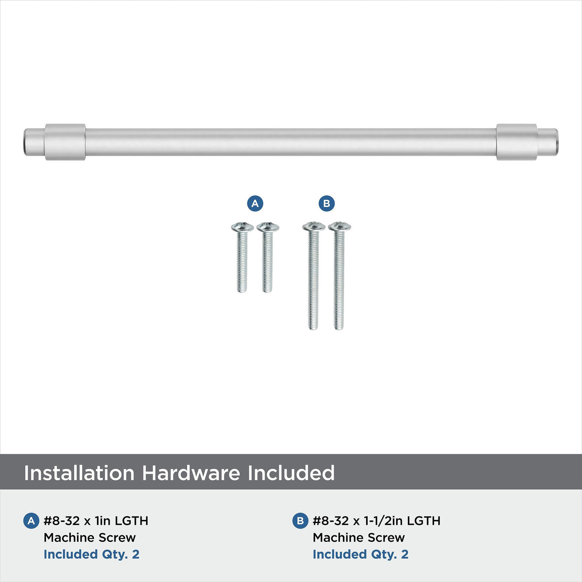 Amerock Cabinet Pull Polished Chrome 6-5/16 inch (160 mm) Center-to-Center Destine 1 Pack Drawer Pull Cabinet Handle Cabinet Hardware