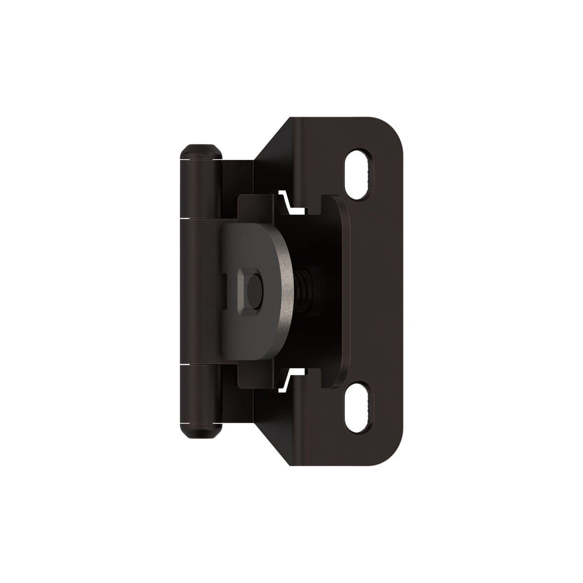 Amerock Single Demountable Cabinet Hinge 1/4 inch (6 mm) Overlay Hinge Oil Rubbed Bronze 2 Pack Self-Closing Hinge Cabinet Door Hinge
