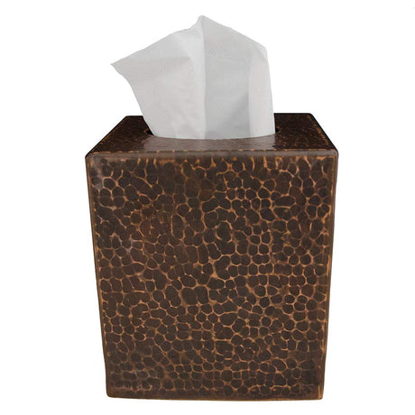 Premier Copper Products TBCSDB Small Hammered Copper Tissue Box Cover