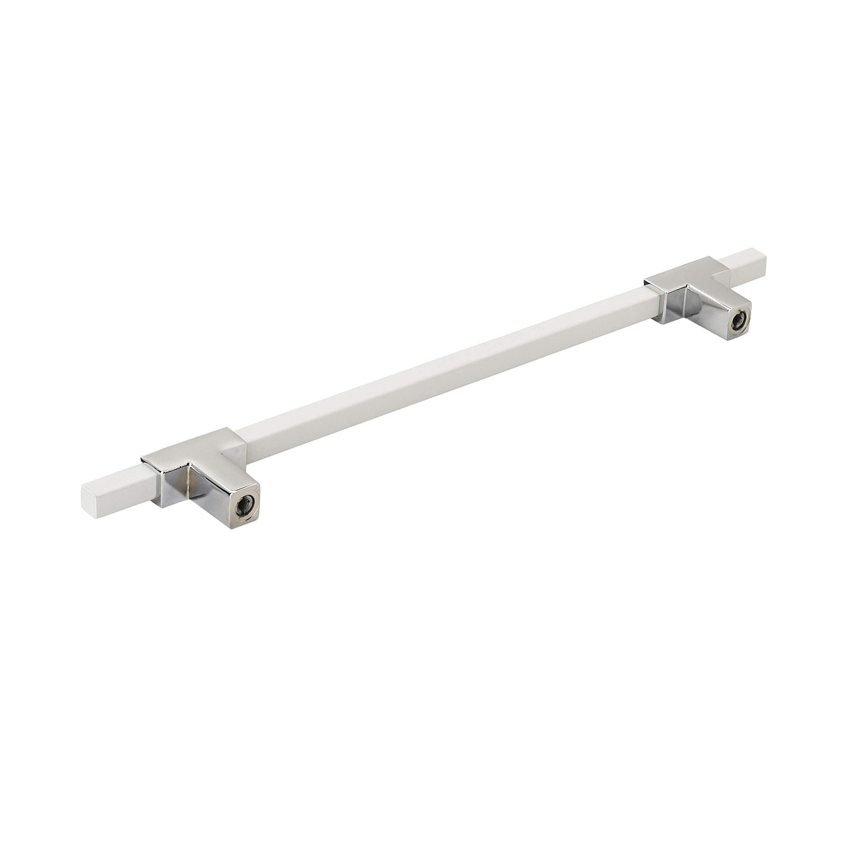 Amerock Cabinet Pull Polished Chrome/White 7-9/16 inch (192 mm) Center to Center Urbanite 1 Pack Drawer Pull Drawer Handle Cabinet Hardware