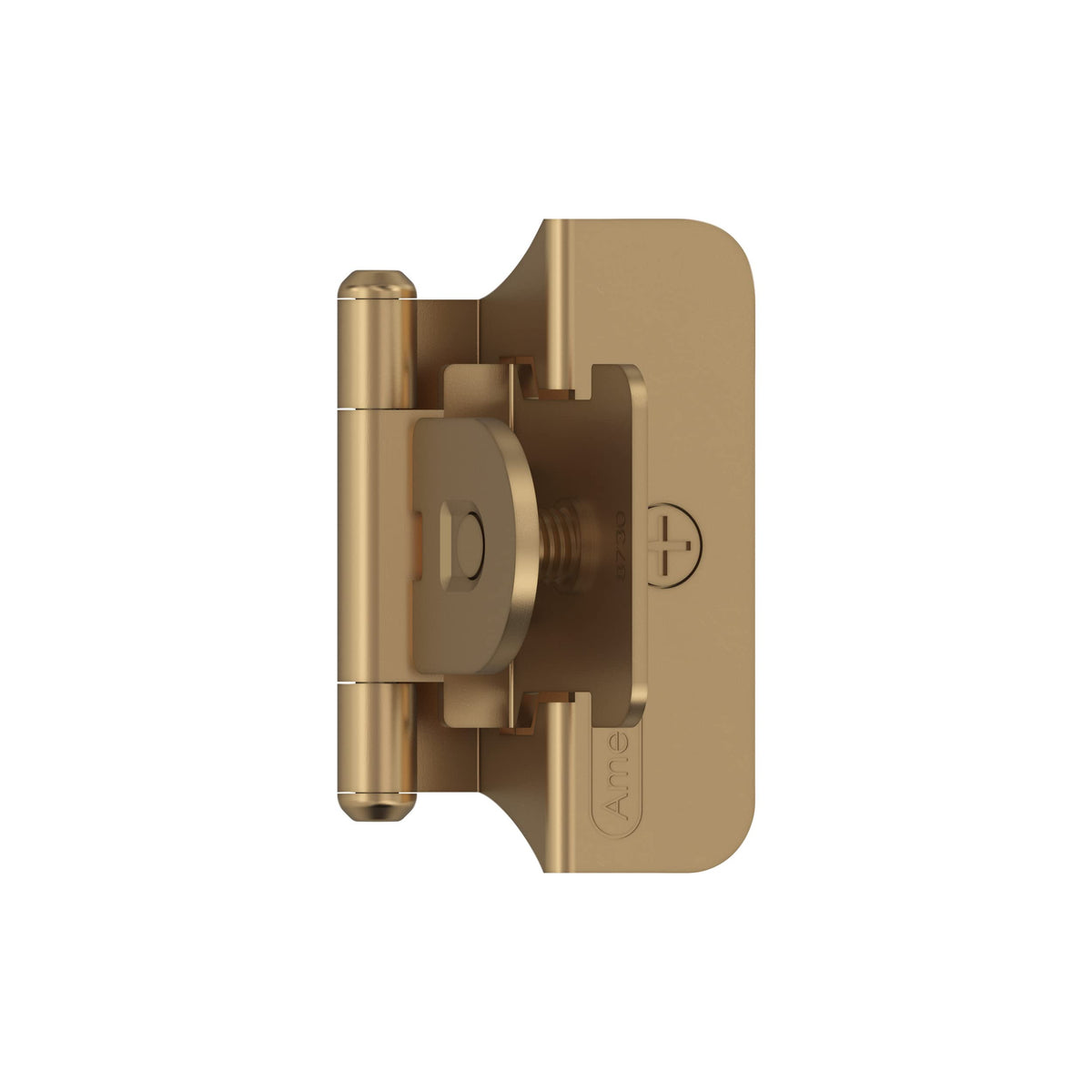 Amerock BPR8701CZ Cabinet Hinge 1/4 in (6 mm) Overlay Double Demountable Champagne Bronze Kitchen Cabinet Door Hinge 1 Pair/2 Pack Functional Hardware