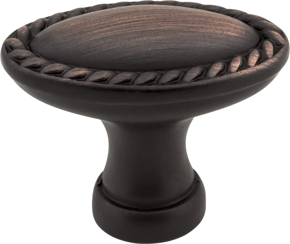 Elements Z115L-SN 1-3/8" Overall Length Satin Nickel Oval Rope Detailed Lindos Cabinet Knob