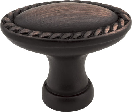 Elements Z115L-SN 1-3/8" Overall Length Satin Nickel Oval Rope Detailed Lindos Cabinet Knob