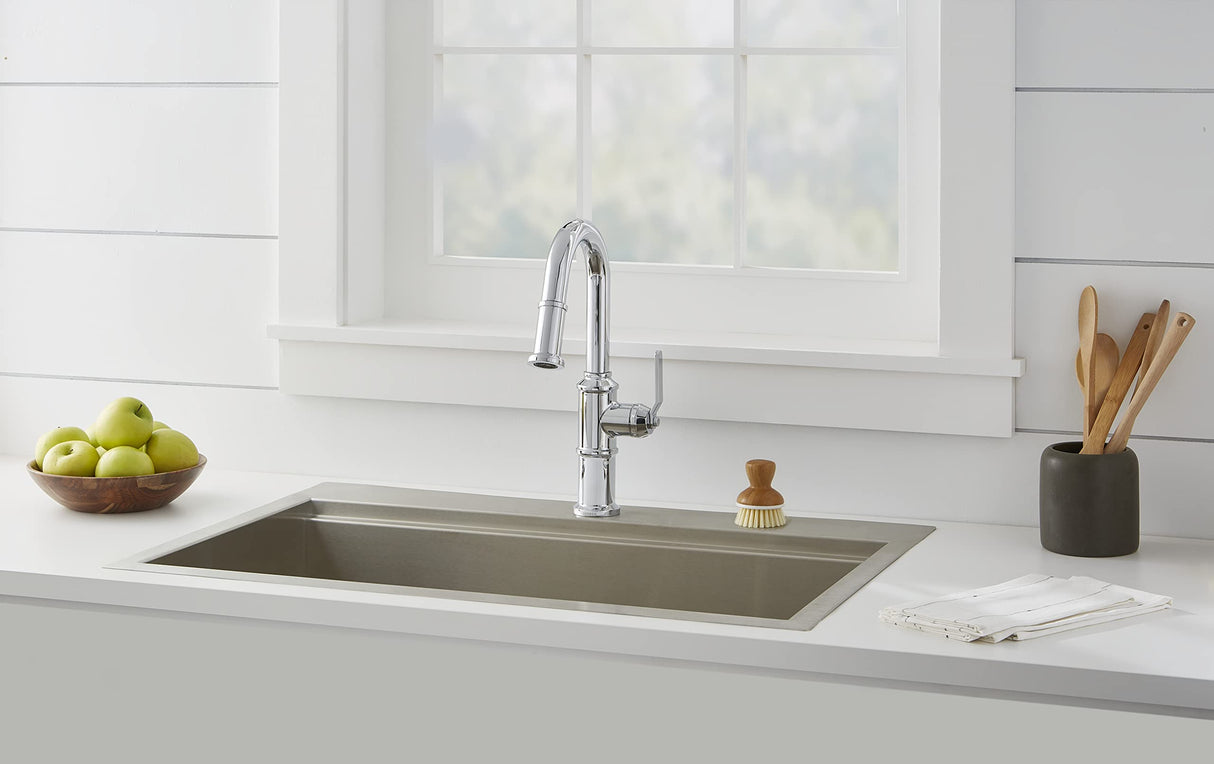 Gerber D150537 Chrome Kinzie Single Handle Pull-down Prep Faucet