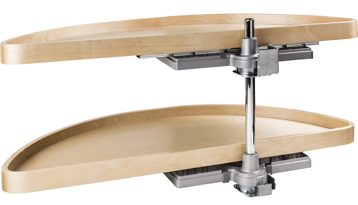 Hardware Resources HMLS-W-3818 38" Wood Half-Moon Lazy Susan