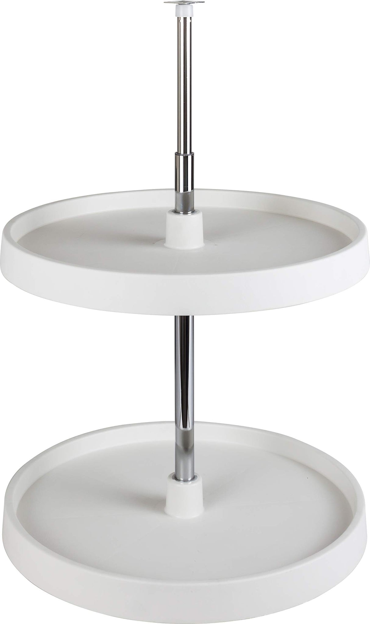 Hardware Resources PLSR218 18" Round Two-Shelf Plastic Lazy Susan Set