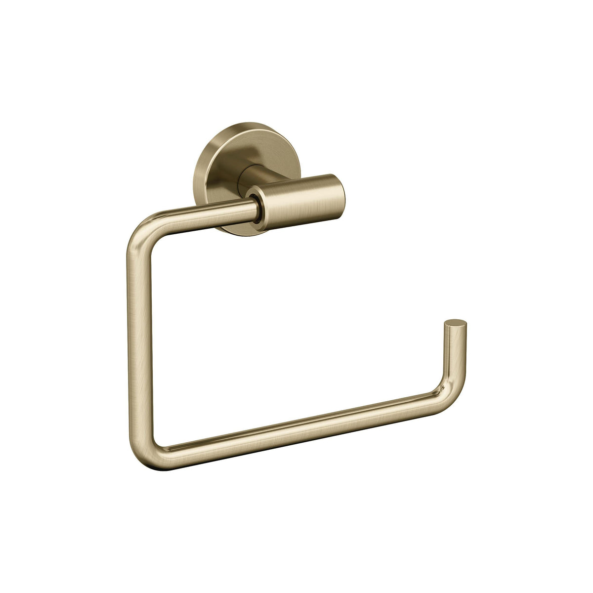 Amerock BH26541BBZ Golden Champagne Towel Ring 6-7/16 in (164 mm) Length Towel Holder Arrondi Hand Towel Holder for Bathroom Wall Small Kitchen Towel Holder Bath Accessories