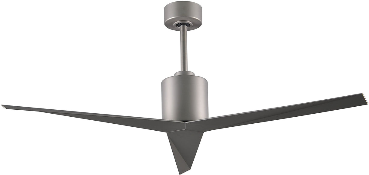 Matthews Fan EKH-BN-BN Eliza-H 3-blade ceiling mount paddle fan in Brushed Nickel finish with brushed nickel ABS blades.