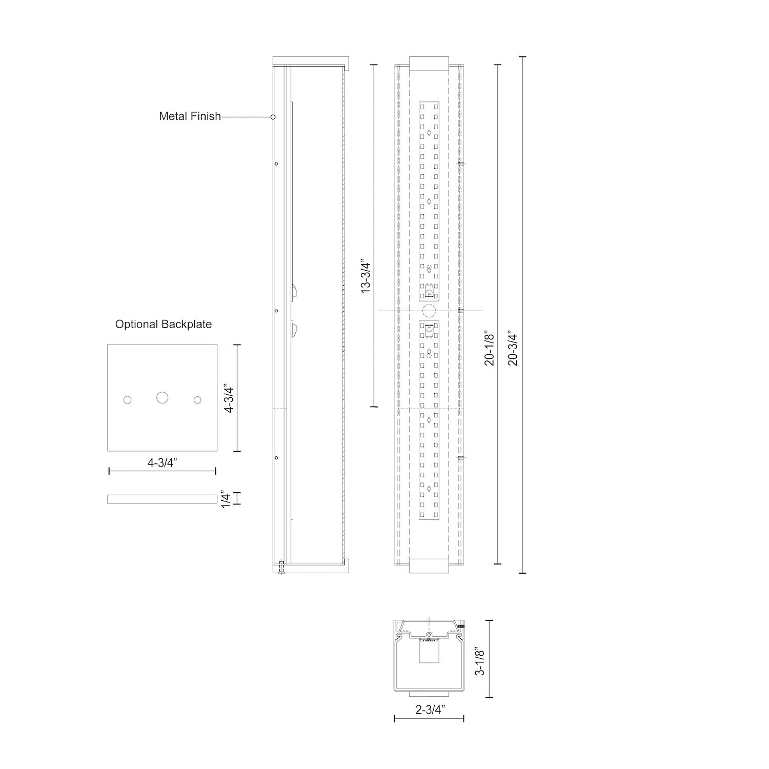 Kuzco VL47221-CH LED VAN (LATITUDE) 19W CH