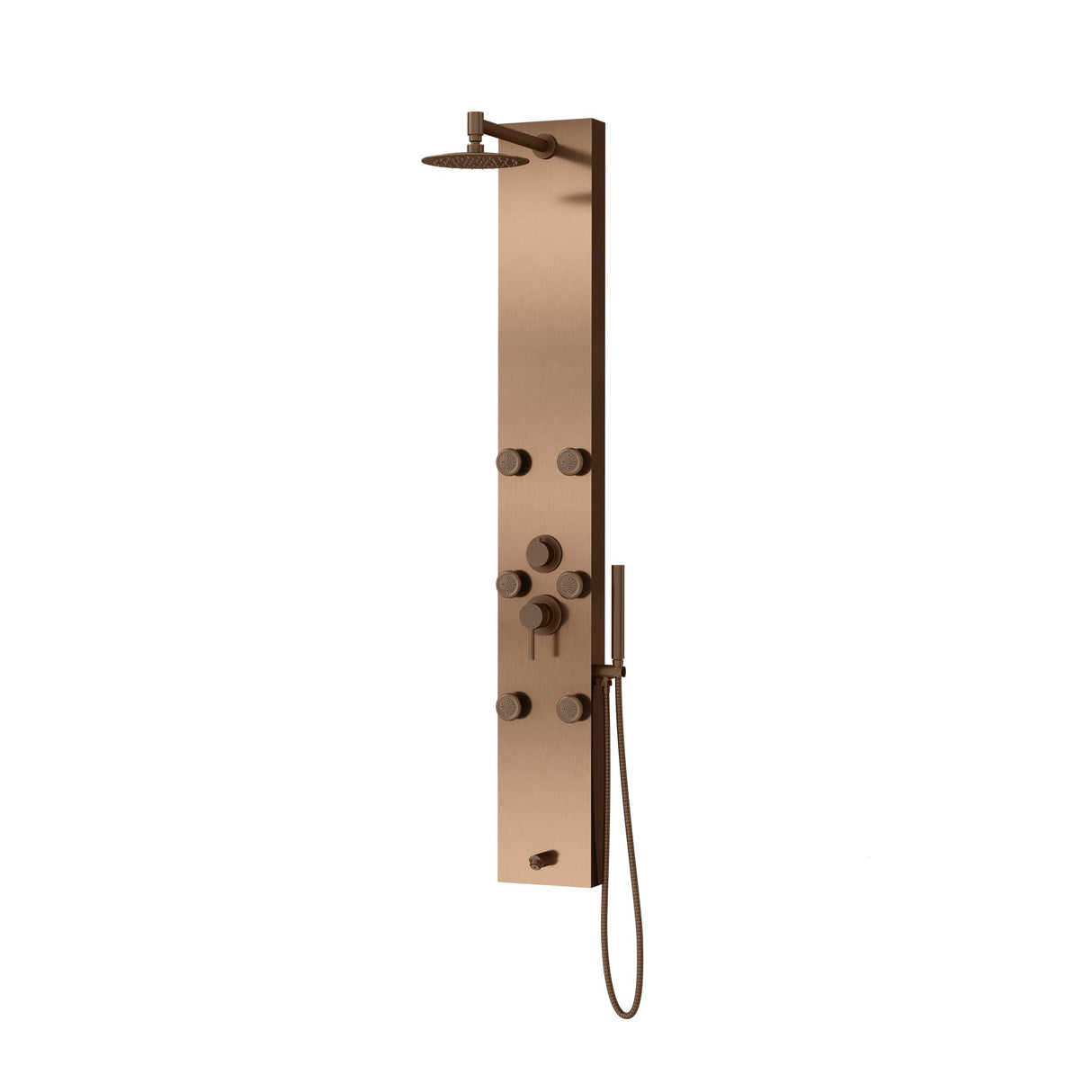 PULSE ShowerSpas 1042-ORB-1.8GPM Monterey ShowerSpa Panel with 8" Rain Showerhead, 6 Body Spray Jets, Hand Shower and Tub Spout, Oil Rubbed Bronze Fixtures, 1.8 GPM