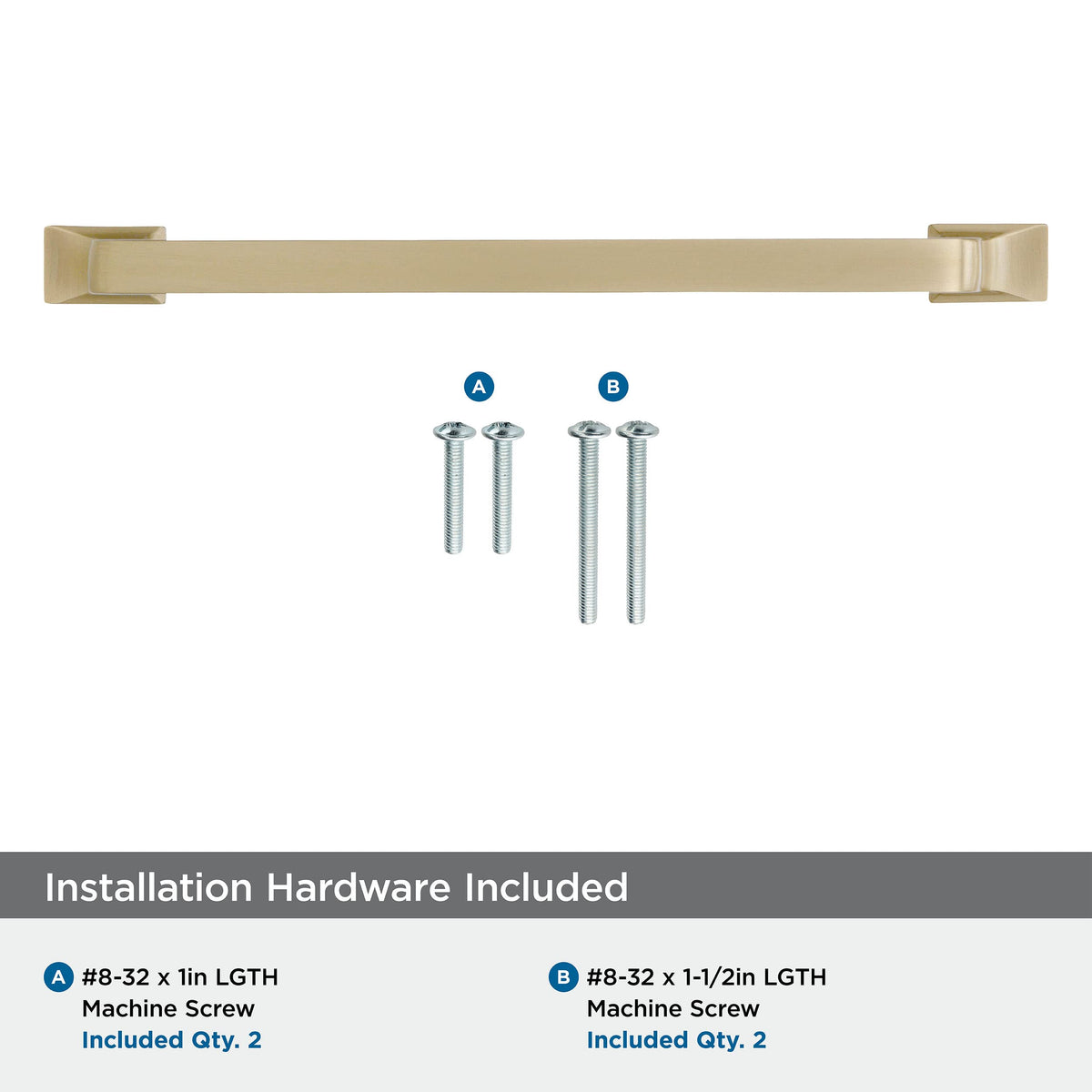 Amerock Cabinet Pull Golden Champagne 6-5/16 inch (160 mm) Center to Center Westerly 1 Pack Drawer Pull Drawer Handle Cabinet Hardware