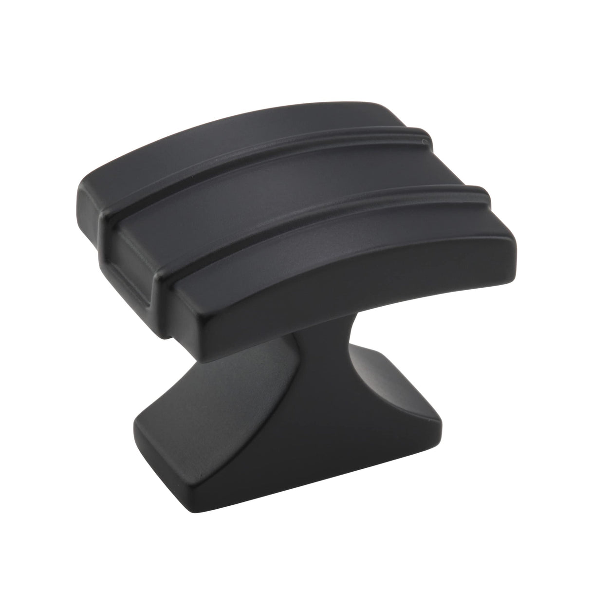 Amerock Cabinet Knob Matte Black 1-1/4 inch (32 mm) Length Davenport 1 Pack Drawer Knob Cabinet Hardware
