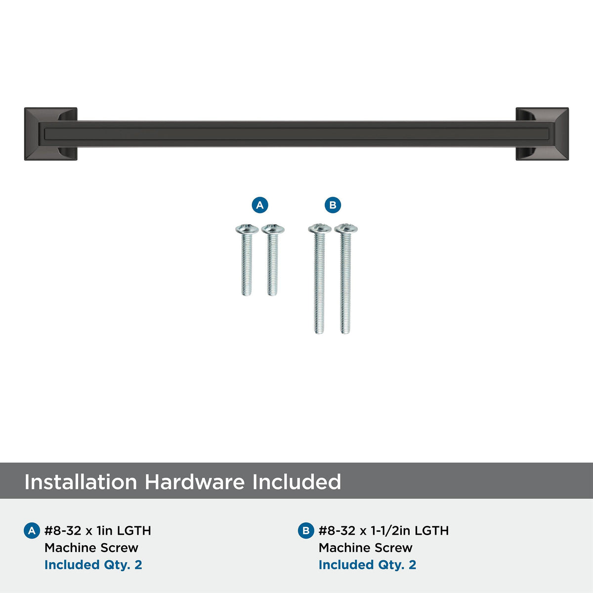 Amerock BP53535BBR Black Bronze Cabinet Pull 8 in (203 mm) Center-to-Center Cabinet Handle Mulholland Drawer Pull Kitchen Cabinet Handle Furniture Hardware