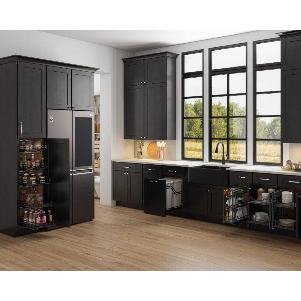 Hardware Resources SWS-DBPO8PC 8" Polished Chrome STORAGE WITH STYLE® Metal "No Wiggle" Under Drawer Base Pullout, Preassembled with Soft-close Slides