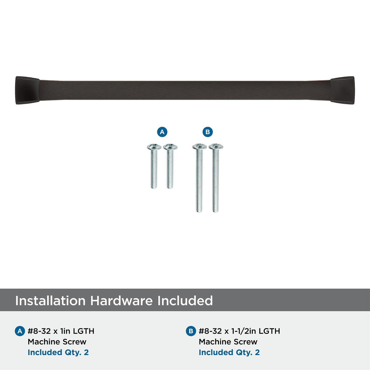 Amerock BP55351ORB Oil Rubbed Bronze Cabinet Pull 8 in (203 mm) Center-to-Center Cabinet Handle Revitalize Drawer Pull Kitchen Cabinet Handle Furniture Hardware