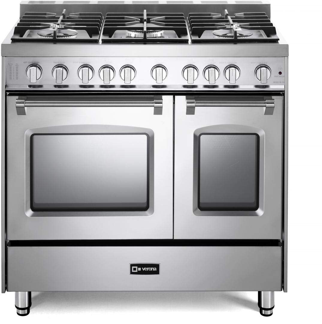 Verona VPFSGG365DSS Prestige 36" Gas Double Oven Range - Stainless Steel