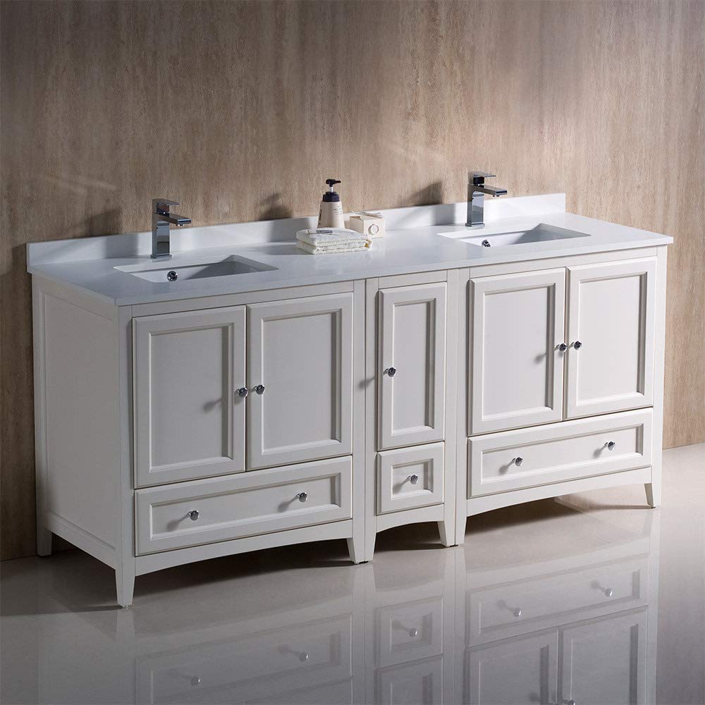 Fresca FCB20-301230GR-CWH-U Double Sink Cabinets with Sinks