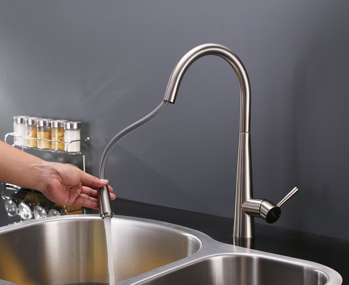 Ruvati RVF1221BN Single Handle Kitchen Faucet