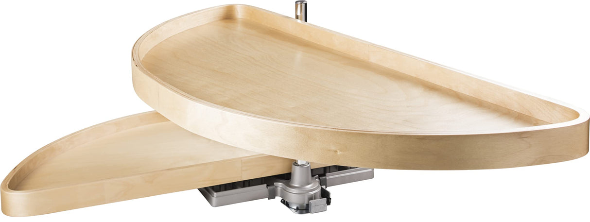 Hardware Resources PLSP24 24" Pie-Cut Two-Shelf Plastic Lazy Susan Set