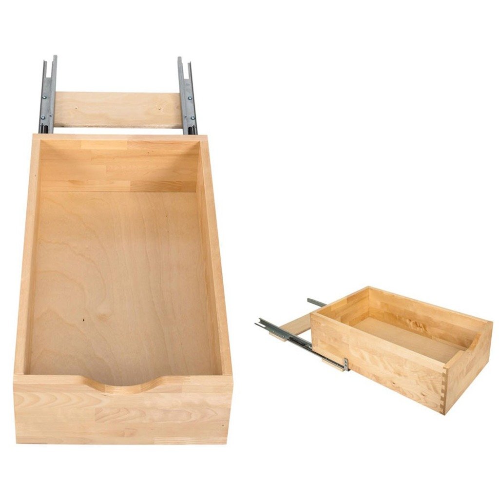 Hardware Resources RO15-WB 15" Wood Rollout Drawer
