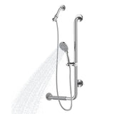 PULSE ShowerSpas 4001R-SSB ErgoSlideBar with Hand Shower, ADA Compliant, Right-Hand Grip, Brushed Stainless Steel